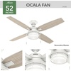 image:imageHunter Ocala Outdoor or Indoor Ceiling Fan Rustic 52 inch Noble Bronze  with LED Light and Pull Chain Standard Mount 4 Blades For Living Room Patio Porch Garage 59214Fresh White