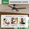 image:imageHunter Ocala Outdoor or Indoor Ceiling Fan Rustic 52 inch Noble Bronze  with LED Light and Pull Chain Standard Mount 4 Blades For Living Room Patio Porch Garage 59214Noble Bronze