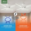 image:imageHunter Ocala Outdoor or Indoor Ceiling Fan Rustic 52 inch Noble Bronze  with LED Light and Pull Chain Standard Mount 4 Blades For Living Room Patio Porch Garage 59214Fresh White