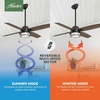 image:imageHunter Ocala Outdoor or Indoor Ceiling Fan Rustic 52 inch Noble Bronze  with LED Light and Pull Chain Standard Mount 4 Blades For Living Room Patio Porch Garage 59214Noble Bronze