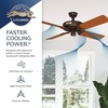 image:imageHunter Original Outdoor or Indoor Ceiling Fan No Light 52 inch White  Standard Mount Pull Chain 5 Blades For Living Room Patio Porch Garage 23845Chestnut Brown