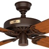 image:imageHunter Original Outdoor or Indoor Ceiling Fan No Light 52 inch White  Standard Mount Pull Chain 5 Blades For Living Room Patio Porch Garage 23845Chestnut Brown