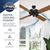 image:imageHunter Original Outdoor or Indoor Ceiling Fan No Light 52 inch White  Standard Mount Pull Chain 5 Blades For Living Room Patio Porch Garage 23845Matte Black  Teak