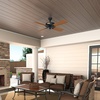 image:imageHunter Original Outdoor or Indoor Ceiling Fan No Light 52 inch White  Standard Mount Pull Chain 5 Blades For Living Room Patio Porch Garage 23845Matte Black  Teak