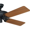 image:imageHunter Original Outdoor or Indoor Ceiling Fan No Light 52 inch White  Standard Mount Pull Chain 5 Blades For Living Room Patio Porch Garage 23845Matte Black  Teak