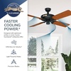 image:imageHunter Original Outdoor or Indoor Ceiling Fan No Light 52 inch White  Standard Mount Pull Chain 5 Blades For Living Room Patio Porch Garage 23845Matte Black  Cherry