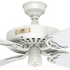 image:imageHunter Original Outdoor or Indoor Ceiling Fan No Light 52 inch White  Standard Mount Pull Chain 5 Blades For Living Room Patio Porch Garage 23845White