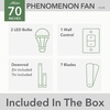 image:imageHunter Phenomenon Indoor Ceiling Fan Smart Quiet 70 inch Matte BlackMatte White