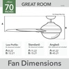 image:imageHunter Phenomenon Indoor Ceiling Fan Smart Quiet 70 inch Matte BlackMatte White