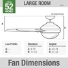 image:imageHunter Port Royale Outdoor or Indoor 52 inch Natural Black Iron  Ceiling Fan with LED Light and Remote Control Standard Mount 4 Blades For Living Room Patio Porch 50391Natural Black