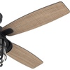image:imageHunter Port Royale Outdoor or Indoor 52 inch Natural Black Iron  Ceiling Fan with LED Light and Remote Control Standard Mount 4 Blades For Living Room Patio Porch 50391Natural Black