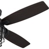 image:imageHunter Port Royale Outdoor or Indoor 52 inch Natural Black Iron  Ceiling Fan with LED Light and Remote Control Standard Mount 4 Blades For Living Room Patio Porch 50391Natural Black