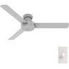 image:imageHunter Presto Indoor Ceiling Fan No Light Modern 44 inch Dove Grey  Low Profile Mount Wall Control 3 Blades For Bedroom Living Room Kitchen 52404Dove Grey