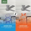 image:imageHunter Presto Indoor Ceiling Fan No Light Modern 44 inch Dove Grey  Low Profile Mount Wall Control 3 Blades For Bedroom Living Room Kitchen 52404Dove Grey