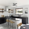 image:imageHunter Presto Indoor Ceiling Fan No Light Modern 44 inch Dove Grey  Low Profile Mount Wall Control 3 Blades For Bedroom Living Room Kitchen 52404Dove Grey
