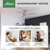 image:imageHunter Presto Indoor Ceiling Fan No Light Modern 44 inch Dove Grey  Low Profile Mount Wall Control 3 Blades For Bedroom Living Room Kitchen 52404Dove Grey