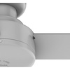 image:imageHunter Presto Indoor Ceiling Fan No Light Modern 44 inch Dove Grey  Low Profile Mount Wall Control 3 Blades For Bedroom Living Room Kitchen 52404Dove Grey