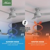 image:imageHunter Presto Indoor Ceiling Fan No Light Modern 44 inch Dove Grey  Low Profile Mount Wall Control 3 Blades For Bedroom Living Room Kitchen 52404Dove Grey