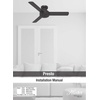image:imageHunter Presto Indoor Ceiling Fan No Light Modern 44 inch Dove Grey  Low Profile Mount Wall Control 3 Blades For Bedroom Living Room Kitchen 52404Matte Nickel