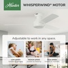 image:imageHunter Presto Indoor Ceiling Fan No Light Modern 44 inch Dove Grey  Low Profile Mount Wall Control 3 Blades For Bedroom Living Room Kitchen 52404Matte White