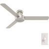 image:imageHunter Presto Indoor Ceiling Fan No Light Modern 44 inch Dove Grey  Low Profile Mount Wall Control 3 Blades For Bedroom Living Room Kitchen 52404Matte Nickel