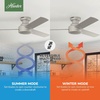 image:imageHunter Presto Indoor Ceiling Fan No Light Modern 44 inch Dove Grey  Low Profile Mount Wall Control 3 Blades For Bedroom Living Room Kitchen 52404Matte Nickel