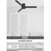 image:imageHunter Presto Indoor Ceiling Fan No Light Modern 44 inch Dove Grey  Low Profile Mount Wall Control 3 Blades For Bedroom Living Room Kitchen 52404Matte White