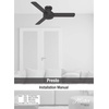 image:imageHunter Presto Indoor Ceiling Fan No Light Modern 44 inch Dove Grey  Low Profile Mount Wall Control 3 Blades For Bedroom Living Room Kitchen 52404Matte White