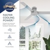 image:imageHunter Presto Indoor Ceiling Fan No Light Modern 44 inch Dove Grey  Low Profile Mount Wall Control 3 Blades For Bedroom Living Room Kitchen 52404Matte White