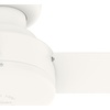 image:imageHunter Presto Indoor Ceiling Fan No Light Modern 44 inch Dove Grey  Low Profile Mount Wall Control 3 Blades For Bedroom Living Room Kitchen 52404Matte White