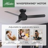 image:imageHunter Presto Indoor Ceiling Fan No Light Modern 44 inch Dove Grey  Low Profile Mount Wall Control 3 Blades For Bedroom Living Room Kitchen 52404Matte Black
