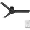 image:imageHunter Presto Indoor Ceiling Fan No Light Modern 44 inch Dove Grey  Low Profile Mount Wall Control 3 Blades For Bedroom Living Room Kitchen 52404Matte Black