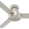 image:imageHunter Presto Indoor Ceiling Fan No Light Modern 44 inch Dove Grey  Low Profile Mount Wall Control 3 Blades For Bedroom Living Room Kitchen 52404Matte Nickel