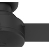 image:imageHunter Presto Indoor Ceiling Fan No Light Modern 44 inch Dove Grey  Low Profile Mount Wall Control 3 Blades For Bedroom Living Room Kitchen 52404Matte Black