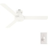 image:imageHunter Presto Indoor Ceiling Fan No Light Modern 44 inch Dove Grey  Low Profile Mount Wall Control 3 Blades For Bedroom Living Room Kitchen 52404Matte White