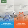 image:imageHunter Presto Indoor Ceiling Fan No Light Modern 44 inch Dove Grey  Low Profile Mount Wall Control 3 Blades For Bedroom Living Room Kitchen 52404Matte White
