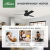 image:imageHunter Presto Indoor Ceiling Fan No Light Modern 44 inch Dove Grey  Low Profile Mount Wall Control 3 Blades For Bedroom Living Room Kitchen 52404Matte Black