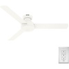 image:imageHunter Presto Indoor Ceiling Fan No Light Modern 44 inch Dove Grey  Low Profile Mount Wall Control 3 Blades For Bedroom Living Room Kitchen 52404Matte White