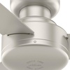image:imageHunter Presto Indoor Ceiling Fan No Light Modern 44 inch Dove Grey  Low Profile Mount Wall Control 3 Blades For Bedroom Living Room Kitchen 52404Matte Nickel
