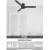 image:imageHunter Presto Indoor Ceiling Fan No Light Modern 44 inch Dove Grey  Low Profile Mount Wall Control 3 Blades For Bedroom Living Room Kitchen 52404Matte Black
