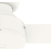 image:imageHunter Presto Indoor Ceiling Fan No Light Modern 44 inch Dove Grey  Low Profile Mount Wall Control 3 Blades For Bedroom Living Room Kitchen 52404Matte White