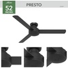 image:imageHunter Presto Indoor Ceiling Fan No Light Modern 44 inch Dove Grey  Low Profile Mount Wall Control 3 Blades For Bedroom Living Room Kitchen 52404Matte Black
