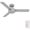 image:imageHunter Presto Indoor Ceiling Fan No Light Modern 44 inch Matte Black  Standard Mount Wall Control 3 Blades For Bedroom Living Room Kitchen 51847Dove Grey