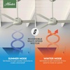 image:imageHunter Presto Indoor Ceiling Fan No Light Modern 44 inch Matte Black  Standard Mount Wall Control 3 Blades For Bedroom Living Room Kitchen 51847Matte Nickel