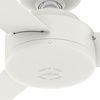 image:imageHunter Presto Indoor Ceiling Fan No Light Modern 44 inch Matte Black  Standard Mount Wall Control 3 Blades For Bedroom Living Room Kitchen 51847Matte White