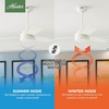 image:imageHunter Presto Indoor Ceiling Fan No Light Modern 44 inch Matte Black  Standard Mount Wall Control 3 Blades For Bedroom Living Room Kitchen 51847Matte White