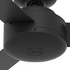 image:imageHunter Presto Indoor Ceiling Fan No Light Modern 44 inch Matte Black  Standard Mount Wall Control 3 Blades For Bedroom Living Room Kitchen 51847Matte Black