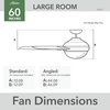 image:imageHunter Presto Indoor Ceiling Fan No Light Modern 44 inch Matte Black  Standard Mount Wall Control 3 Blades For Bedroom Living Room Kitchen 51847Matte Nickel