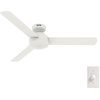 image:imageHunter Presto Indoor Ceiling Fan No Light Modern 44 inch Matte Black  Standard Mount Wall Control 3 Blades For Bedroom Living Room Kitchen 51847Matte White