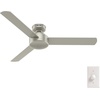 image:imageHunter Presto Indoor Ceiling Fan No Light Modern 44 inch Matte Black  Standard Mount Wall Control 3 Blades For Bedroom Living Room Kitchen 51847Matte Nickel